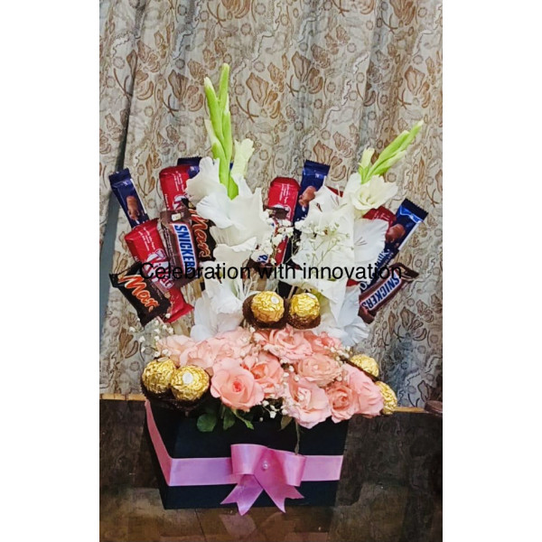 Flowers chocolate bouquet